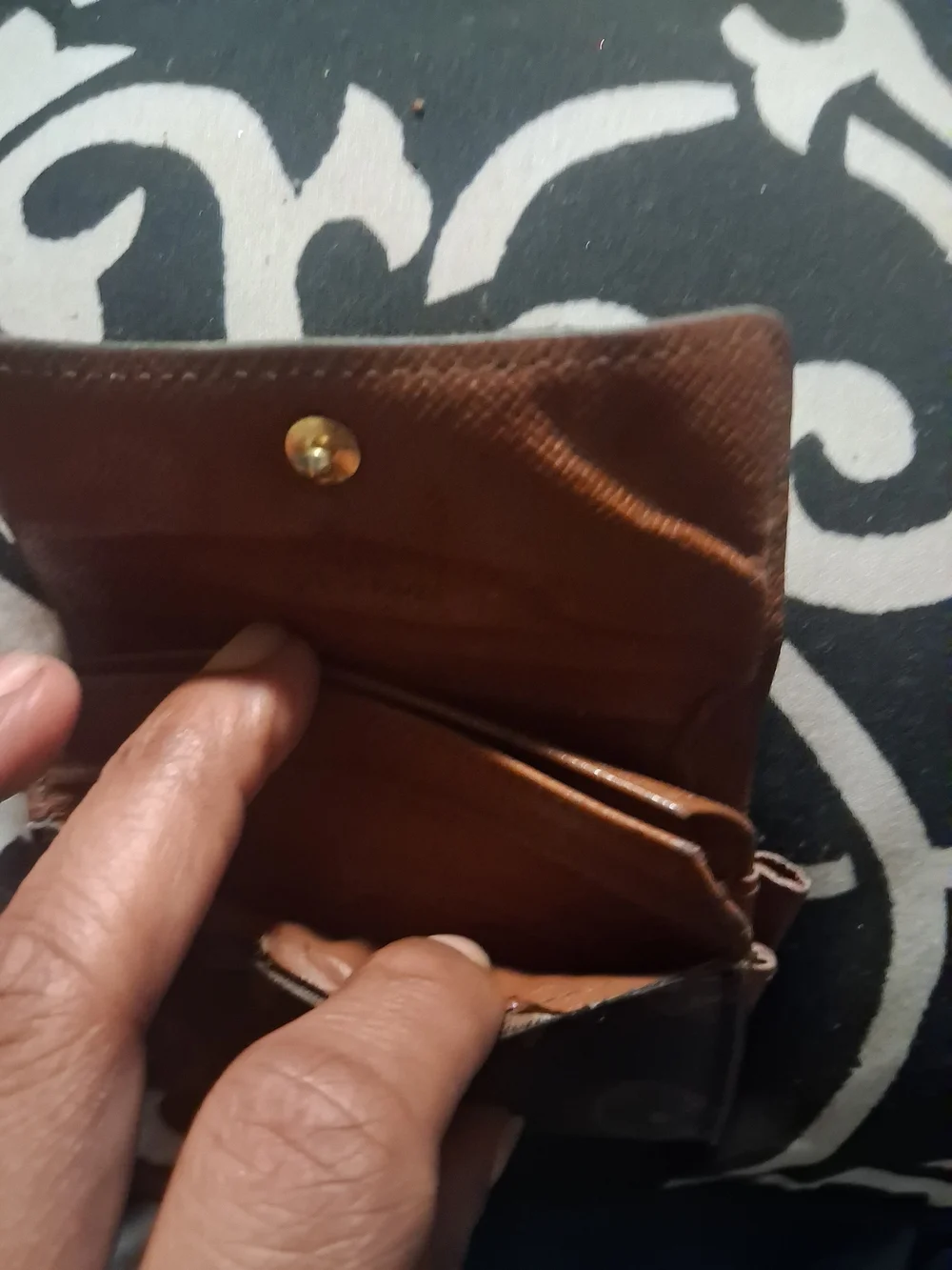 Louis Vuitton Monogram Canvas Key & Card Holder in Brown with Gold-Tone Snap
